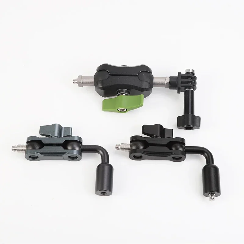 

17 diameter ball car mobile phone clip aluminum alloy universal mobile phone connector 1/4 interface tripod expansion