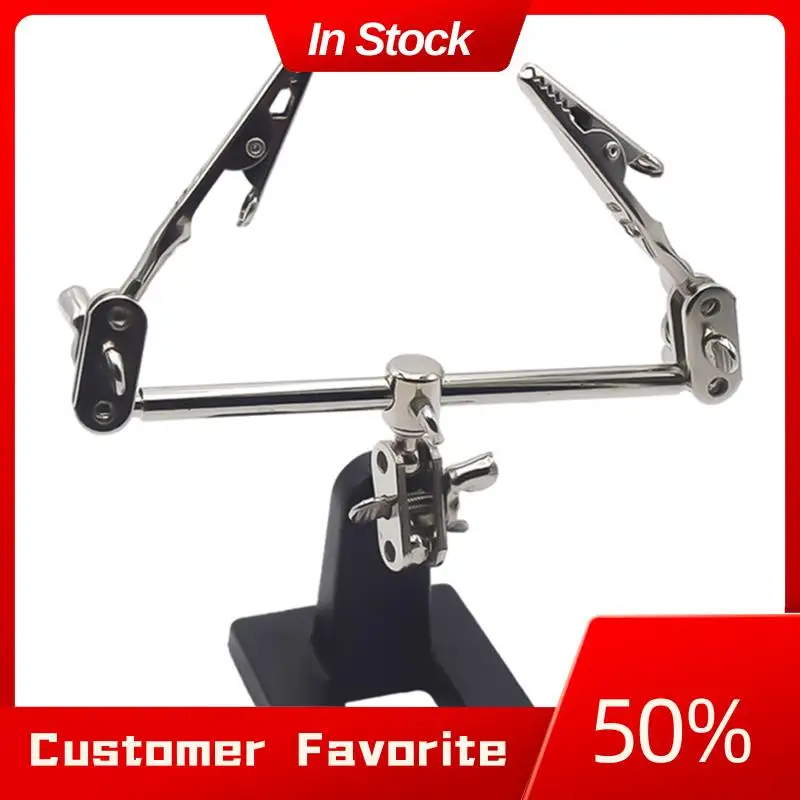 

AT03 Top Adjustable Third Hand Soldering Tool Desk Clamp Welding With 2 Alligator Clips Soldering Stand Soldering Repair Tool