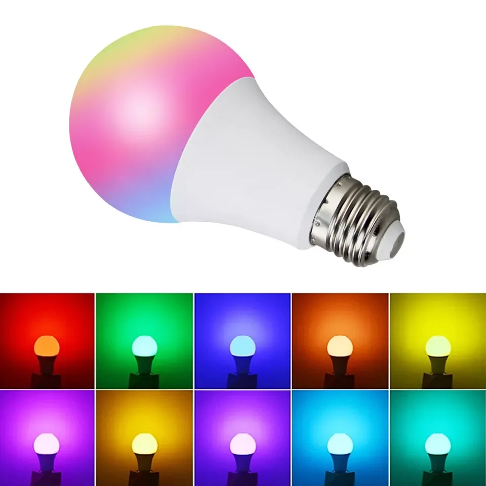 FROGBRO Tuya Smart Light Bulb E26 E27 LED RGB Lamp Work with Smart Life App Dimming Smart Led Light Bulb with Music Rhythm