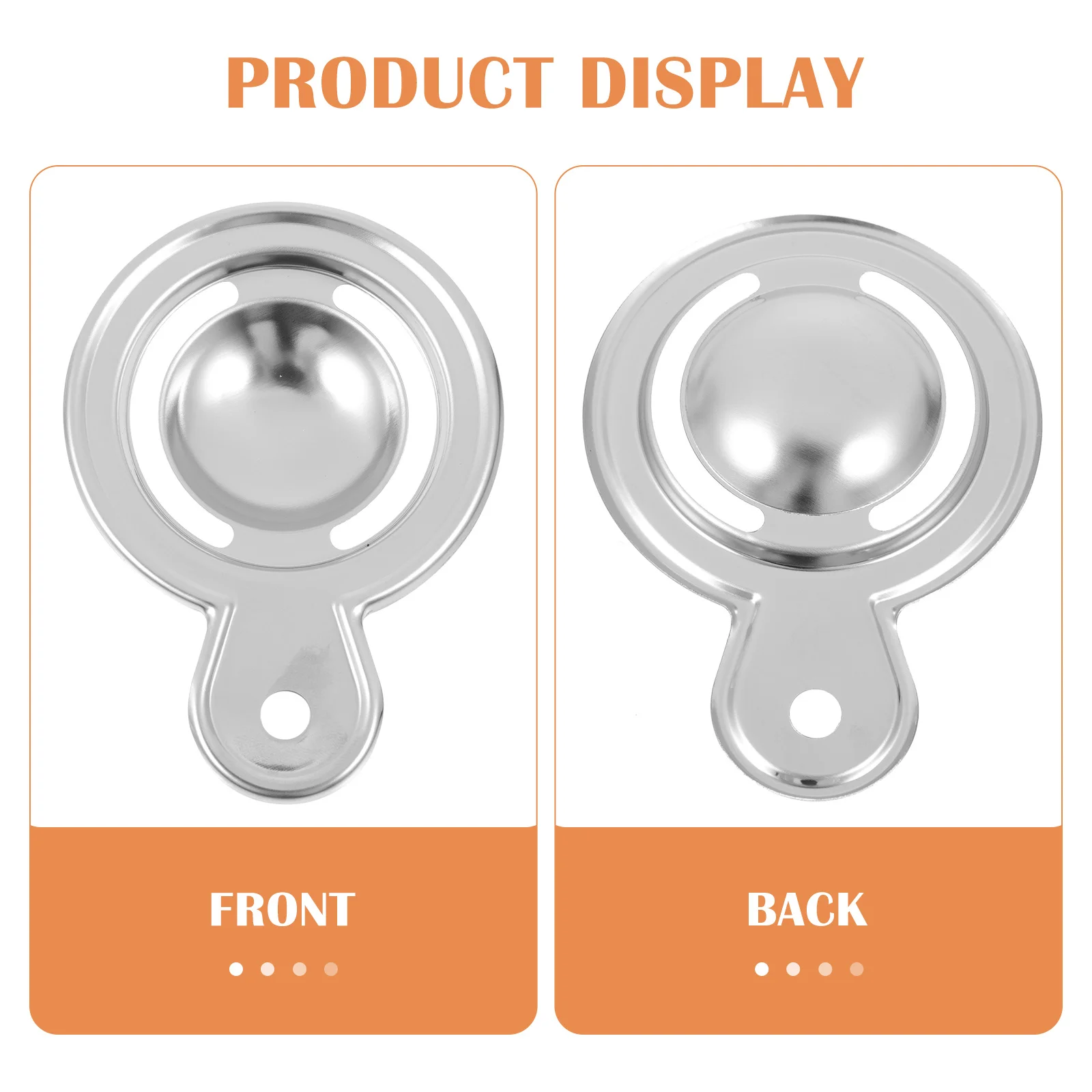 

4Pcs Stainless Steel Egg Yolk Separator Easy to Use and Store Unique Design Kitchen Gadget Silver Egg Separator