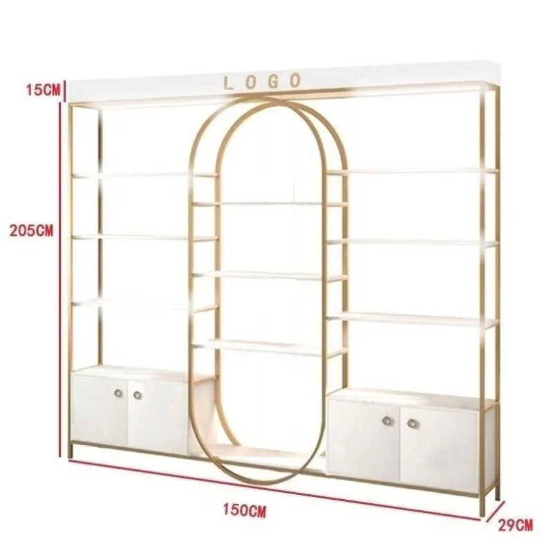 

Cosmetics display cabinet Beauty salon Skin care product display cabinet Nail art makeup shop Barber shop shelf