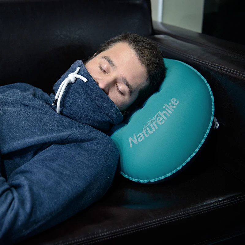 Naturehike Portable TPU Polyester Inflatable Camping Pillow Suitable For Sleeping Resting Relaxing Mini Travel Neck Pillow
