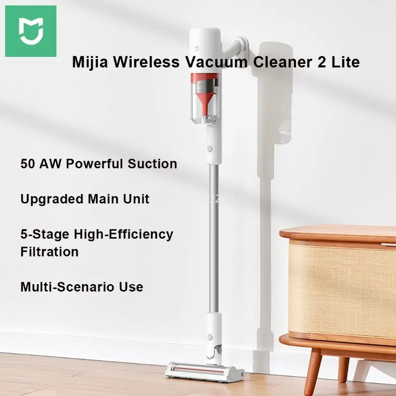

Беспроводной пылесос Mijia 2 Lite, ручной пылесос с мощным циклонным всасыванием 16 кПа, портативный инструмент для уборки дома
