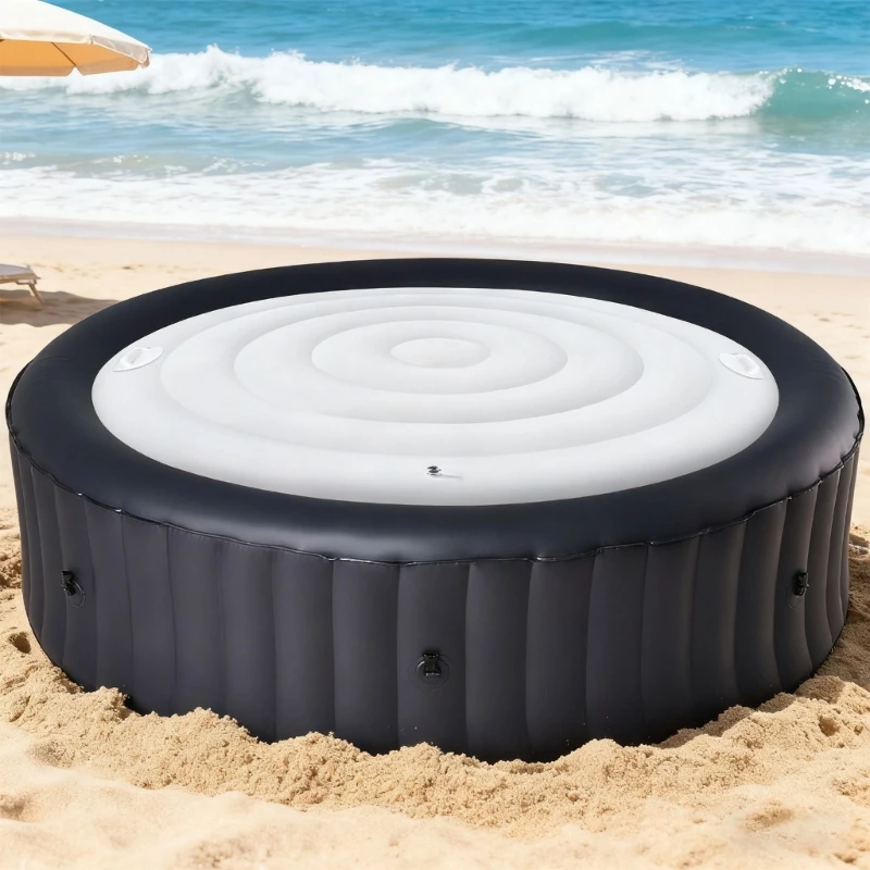  Heavy Duty Inflatable Spa Pool Cover Lid For 4.75ft Round Hot Tubs Energy Efficient Water Protections Design
