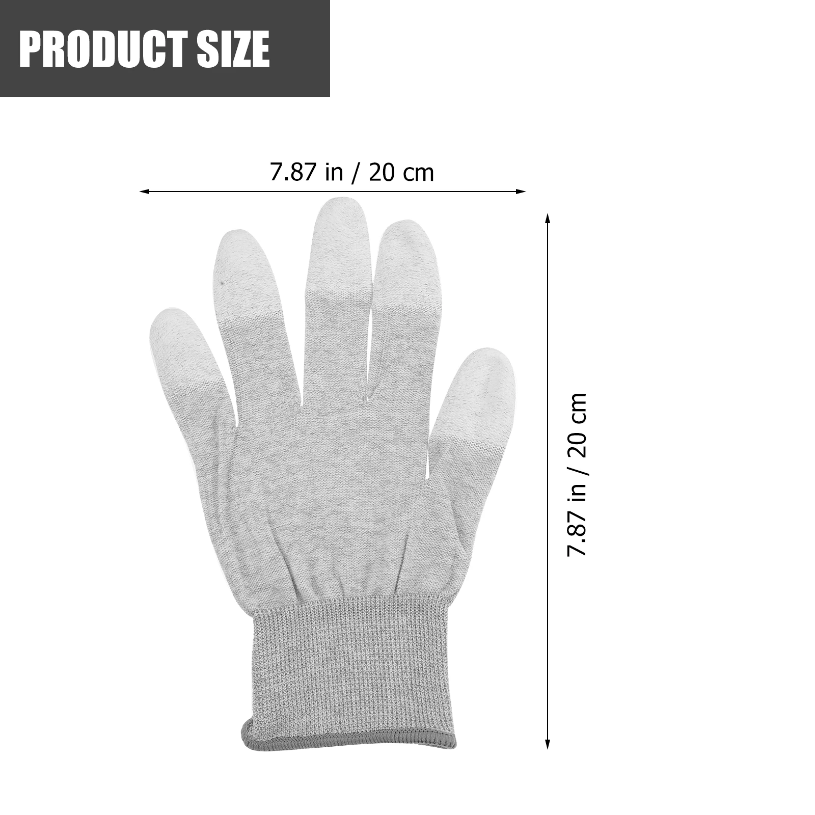 

5pcs Anti-Static Gloves Coated Non-Slip Precision Work Protective Gloves For Electronics Assembly Fingertip Industrial Safety