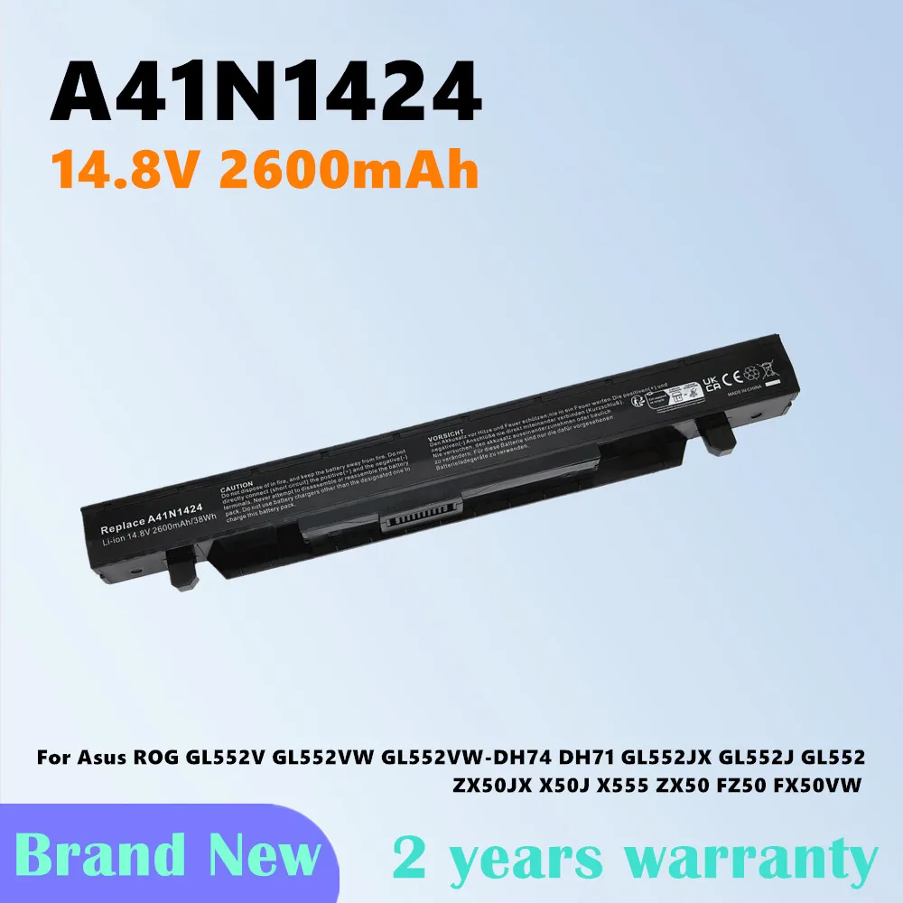 

A41N1424 Аккумулятор для ноутбука ASUS Rog GL552 GL552V GL552J ZX50 ZX50J ZX50JX ZX50V FX-PRO FX71PRO FX-PLUS FX-PLUS A4INI424