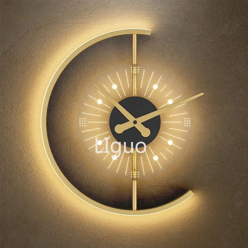 

Modern Clock Wall Lamps for Room Decor Corridor Aisle Hotel Foyer Dining Table Kitchen Bedroom Bedside Led Lights Home-appliance