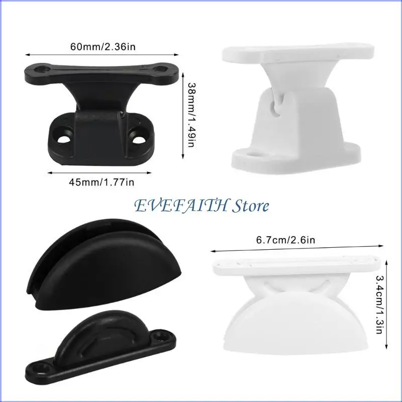 124B 2 Pezzi Chiusure per Porte in Nylon Tappi Chiusura Adatti per Stabili Interni Barche Maggiore Sicurezza nei