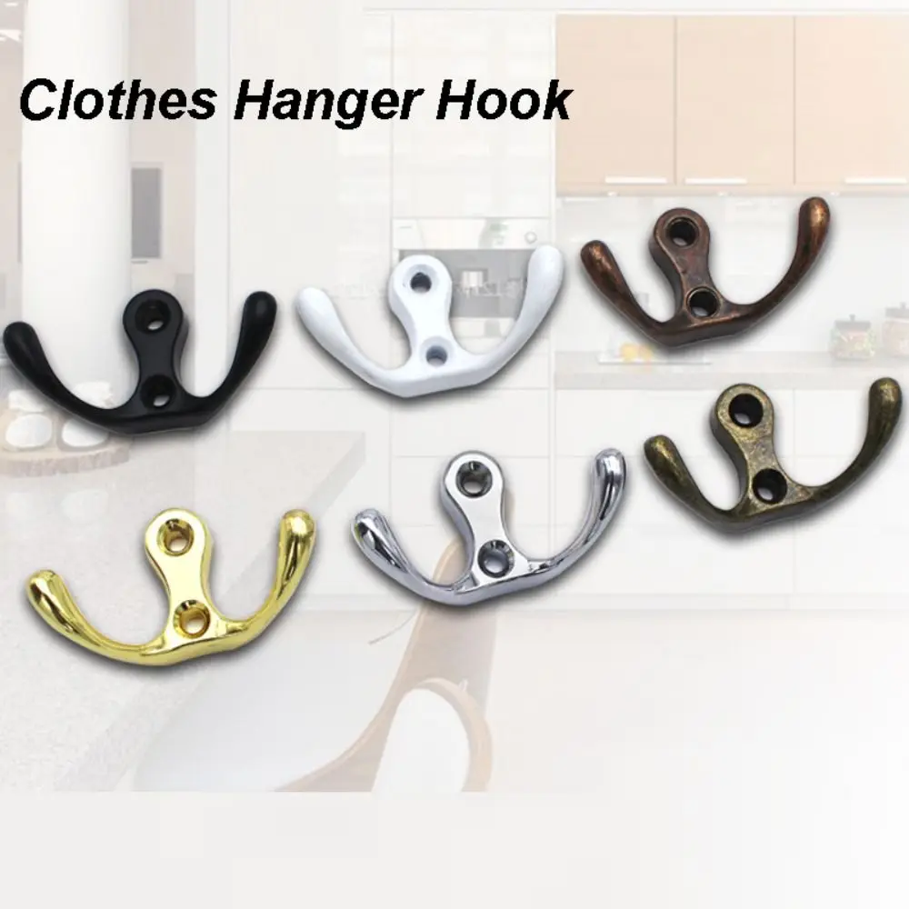 Creative Zinc Alloy Clothes Hanger Hook Easy To Install Strong Bearing Capacity Clothes Rack Thicken Stable Towel Hook Universal