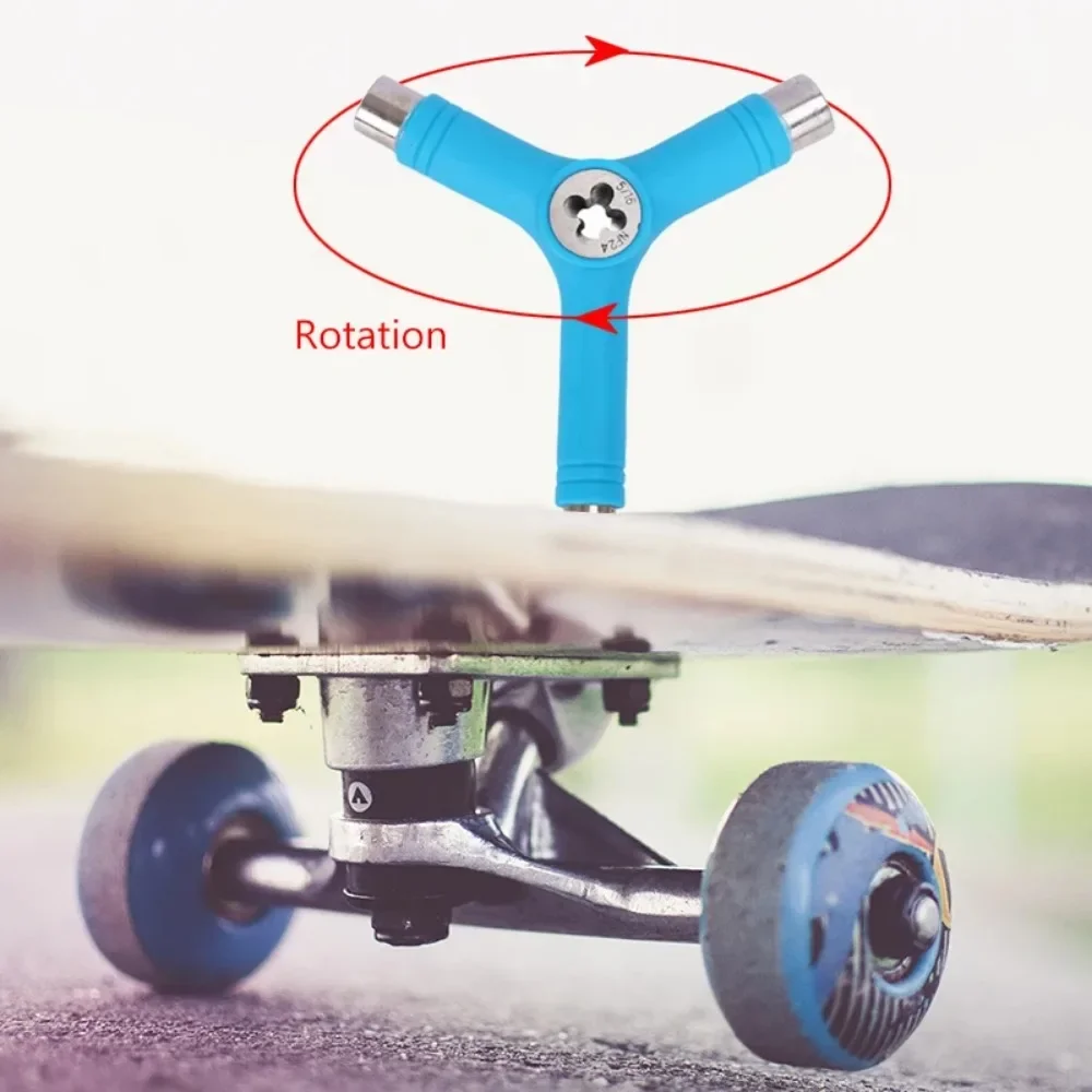 1Pcs Multi-Function Skate Tools Skateboard Wrench Y-Type Allen Key L-Type Phillips Head Wrench Screwdriver Tool