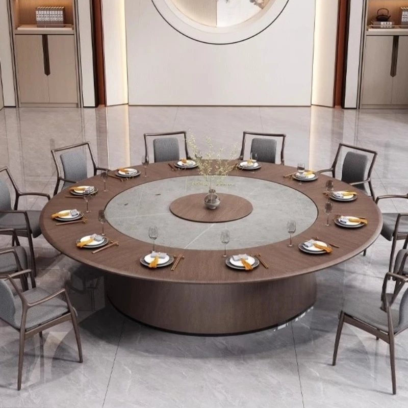 ホテルレストラン 新中華風電動丸テーブル 15名様用と20名様用 ホテルボックス