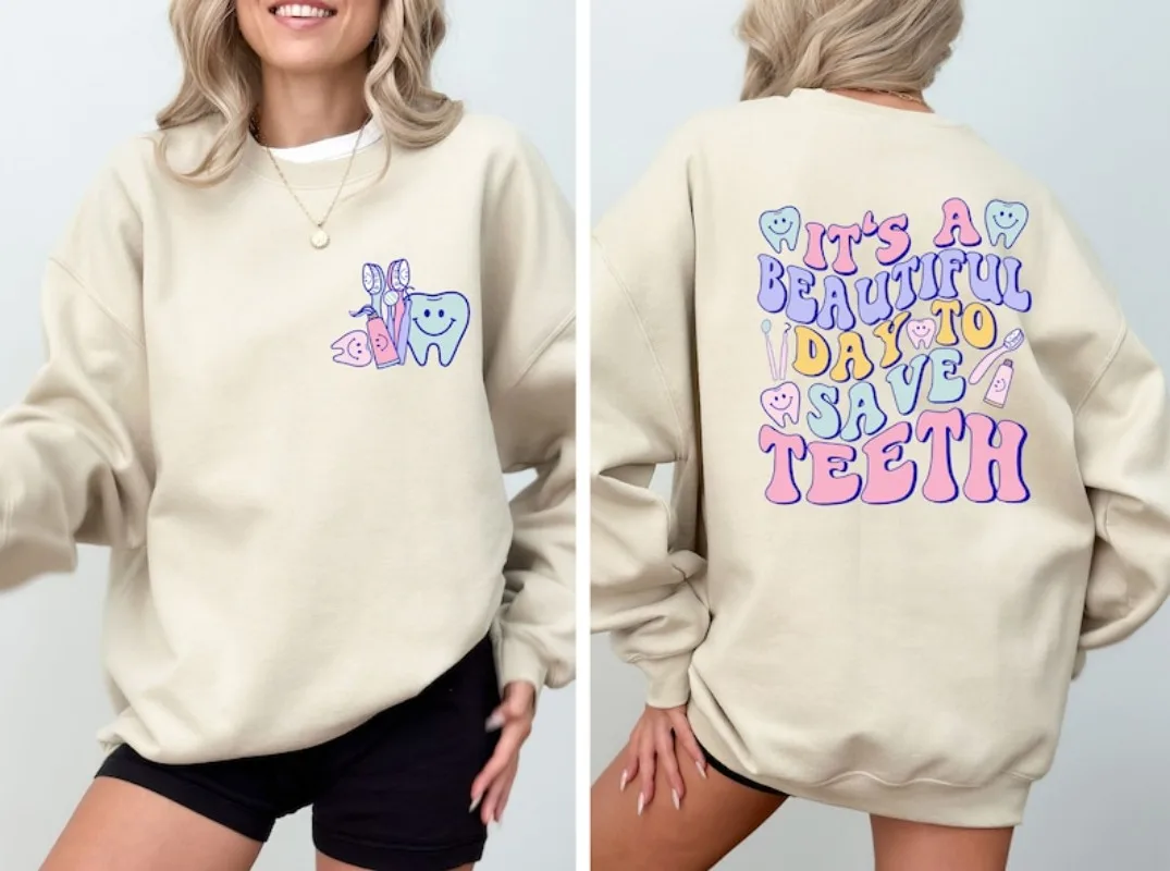يوم جميل حفظ الأسنان هوديي طبيب الأسنان البلوز صحة الأسنان سترة جميلة الأسنان البلوز طبيب الأسنان هدية Ropa Mujer