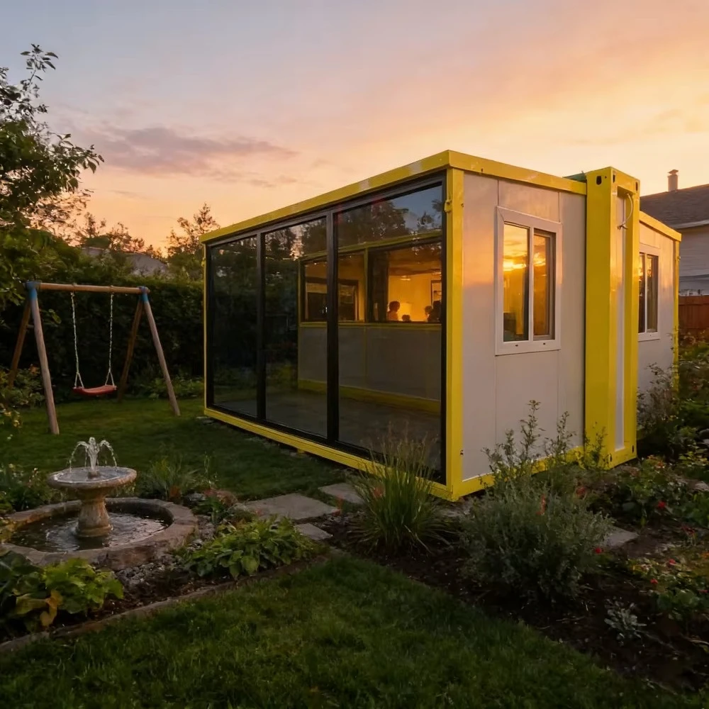 Luxury Steel Sandwich Panel Folding Container Modular House Office Building Modern Design Insulated Waterproof Fireproof