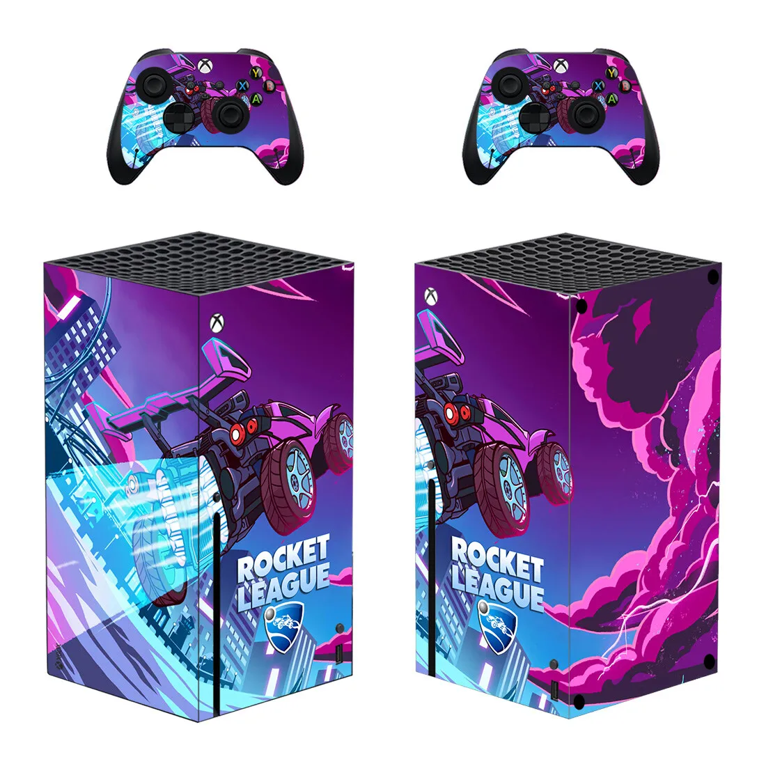 Rocket League Cover stiker kulit, untuk Xbox Series X Console dan 2 controller Skin Vinyl