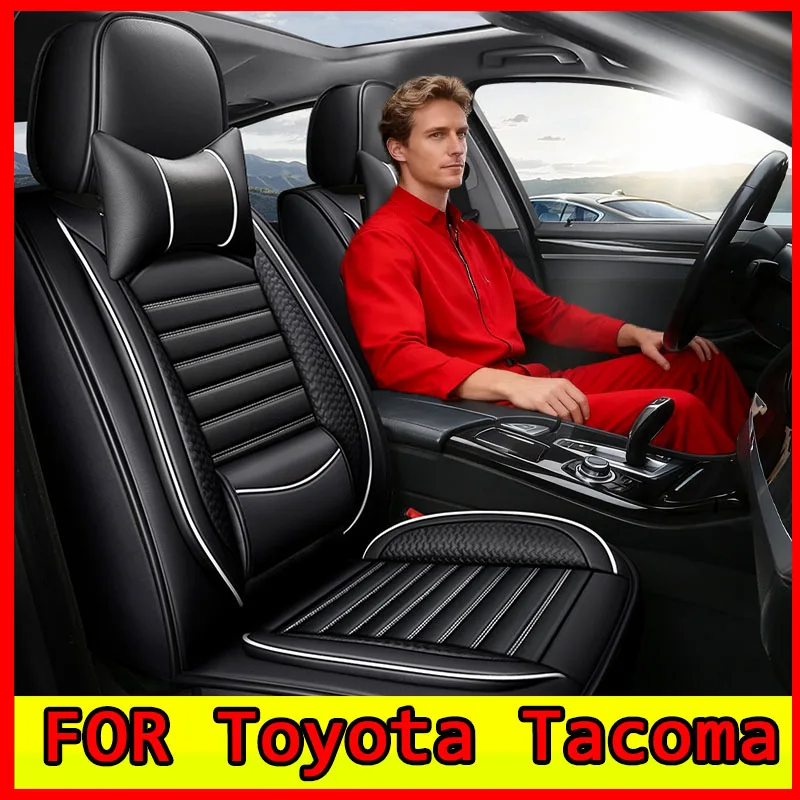 

Car seat cover Waterproof Faux leather comfortable waist-fixed luxury full set 5 seat full wrap seat cover FOR Toyota Tacoma