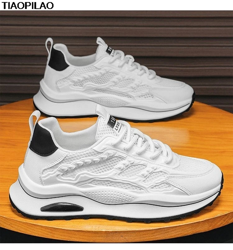 

Весенне-осенняя спортивная мужская обувь на платформе для отдыха на массивном каблуке, уличные беговые теннисные мужские кроссовки, обувь для мальчиков, увеличивающая рост