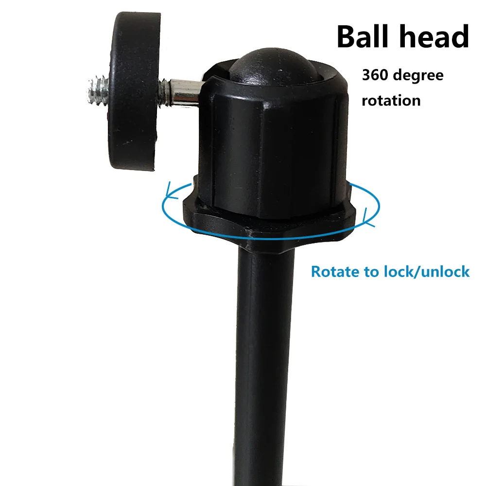 سطح المكتب قاعدة مستديرة قابلة للتمديد Monopod مع مشبك جبل حامل الكرة رئيس للهواتف المحمولة الميكروفونات لايف مدون تقف ترايبود