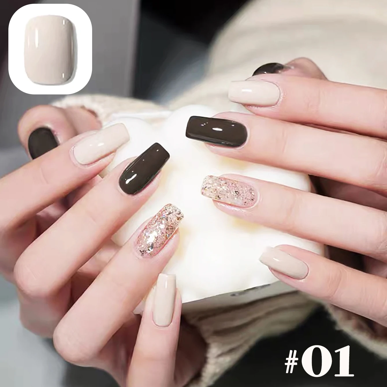 1 ชิ้น WS ยาทาเล็บเจลสีขาว ดำ น้ำตาล กาแฟ ช็อกโกแลต สำหรับฤดูใบไม้ร่วงและฤดูหนาว ยาทาเล็บเพื่อความขาว ยาทาเล็บยอดนิยม อุปกรณ์ทำเล็บ