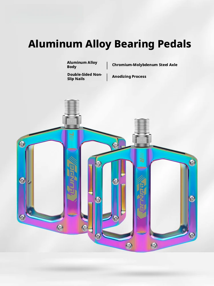 

LUNJE DU Bearing Bicycle Pedal Anti-slip Cycling Pedal Ultralight Aluminum Alloy MTB Road Bike Pedal Bike Accessories