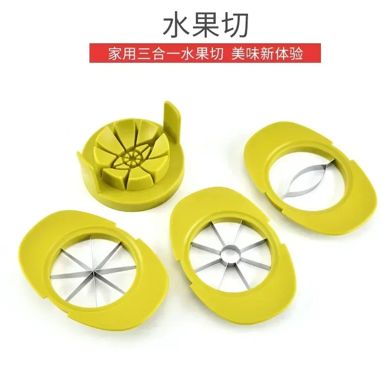 Fruit Cutter Apple Slicer Corer Peeler Set 4-in-1 Stainless Steel Vegetables Apple Mango Lemon Pear Orange Slicer with Base