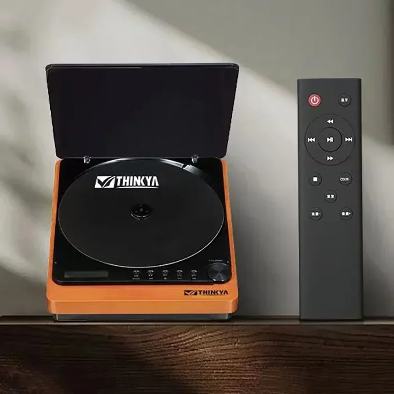 New CD Player Wooden Retro Bluetooth 5.1 Lossless HIFI CD Player USB Read Play Infrared Remote Control Digital Optical Output