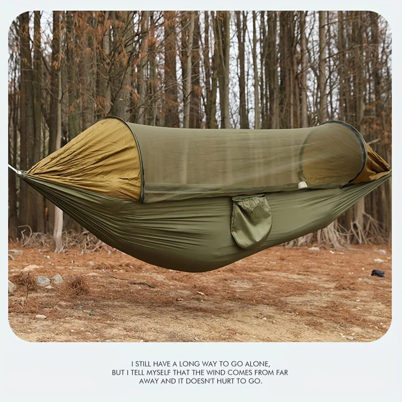 Anti-mosquito Net Hammock Outdoor Anti-rollover Double Household Camping Artifact Hanging Chair Adults Kids Camping Rocking Bed