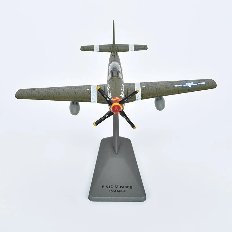 Diecast 1/72 Scale American Mustang P-51D Metal Model Fighter P51 Simulation Aircraft Home Decoration Holiday Creative Gifts