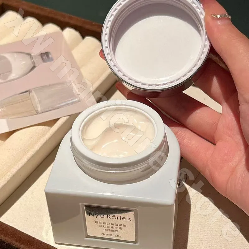 Nya Karlek Rejuvenation Firming Light Stripes Stay Up Night Skin Essence Cream Hydrating Soothing High Moisturizing 50g