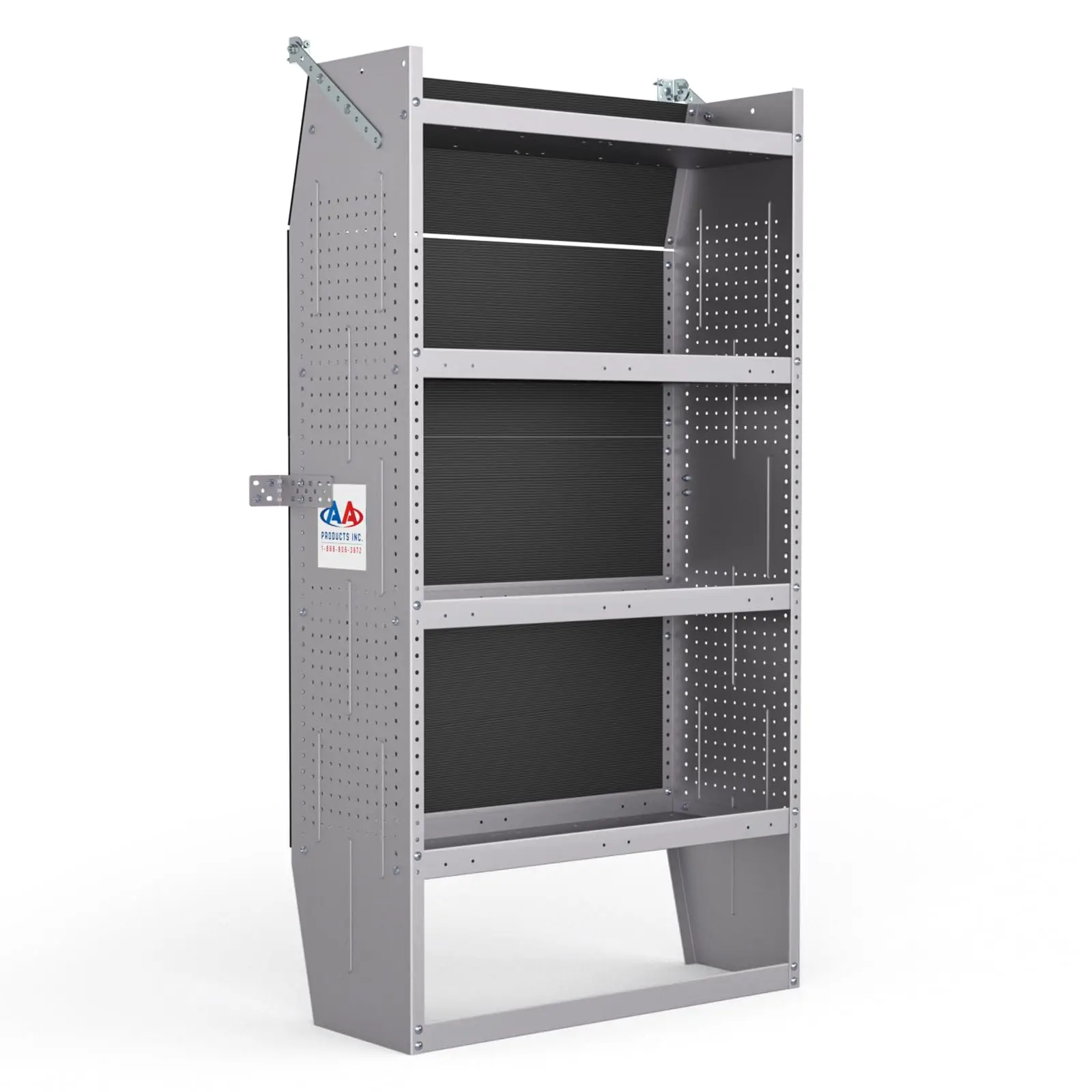 

Steel Van Shelving Storage System For Transit NV Promaster Sprinter 32Wx60Hx13D Adjustable 4 Shelves