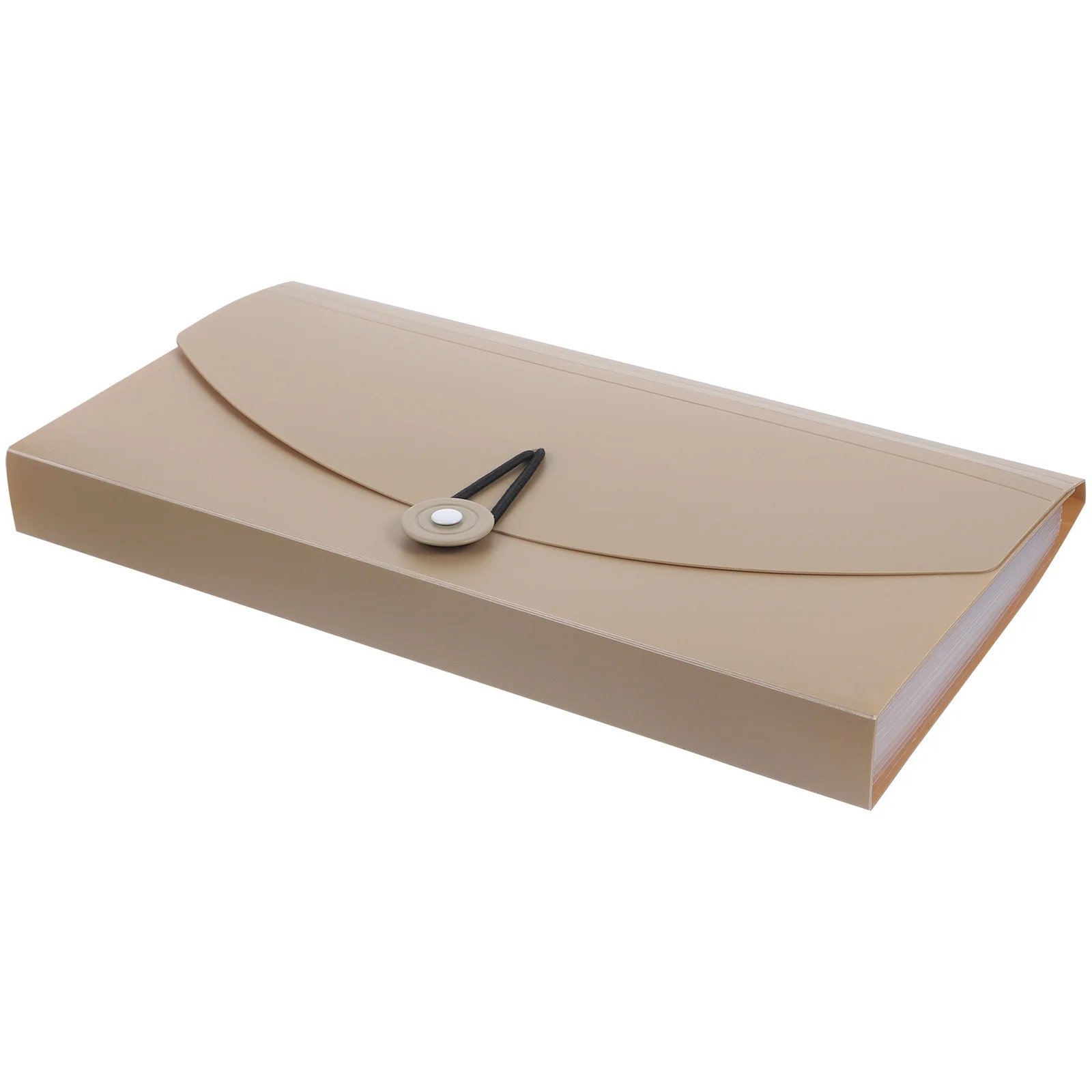 13 Pockets Expanding File Folder Waterproof PP Material Document Organizer Khaki Office Study Use Expanding File