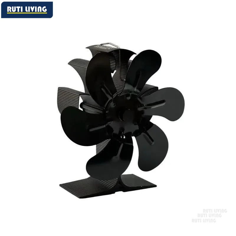 Heat Self-Powered Stove Fireplace Fan For Wood Log Burner Fireplace Quiet Environmental Efficient Heat Distribution