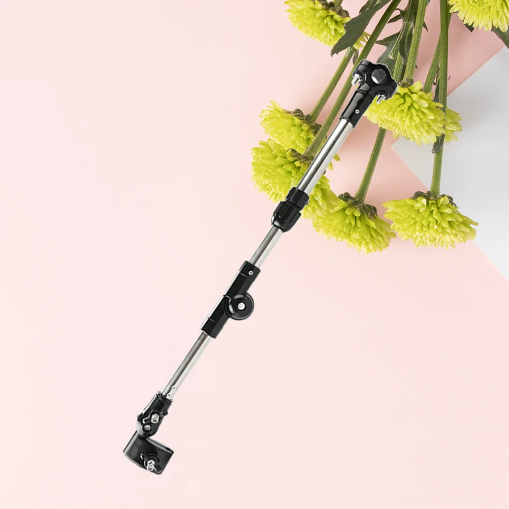 

Stainless Steel Bike Umbrella Bracket Black Adjustable Telescopic Rod Holder Stand for Bicycle Stroller Wheelchair Rain Sun
