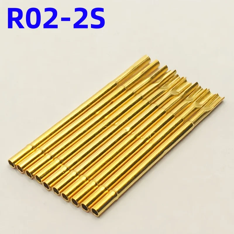 

20/100PCS R02-2S Test Pin P02-B Receptacle Brass Tube Needle Sleeve Seat Solder Connect Probe Sleeve 23.3mm Outer Dia 0.86mm