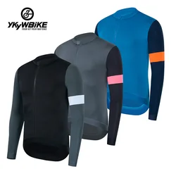 YKYWBIKE Pro Team Long Sleeves Men Cycling Jersey Road Bike MTB Male Bicycle Clothes Spring Summer Autumn Sport Riding Clothing