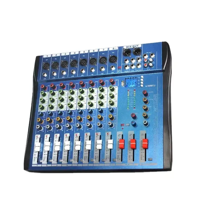 

New CT8 8 Channel USB Sound Effector Digitale Audio Mixer with 48v Phantom Power Digital Music Mixing Audio Console Mixer