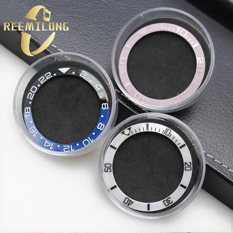 Ceramic bezel for Rolex submariner Daytona Gmt 38mm 40mm dial black green white pink brown Watch scale outer ring Luminous bead