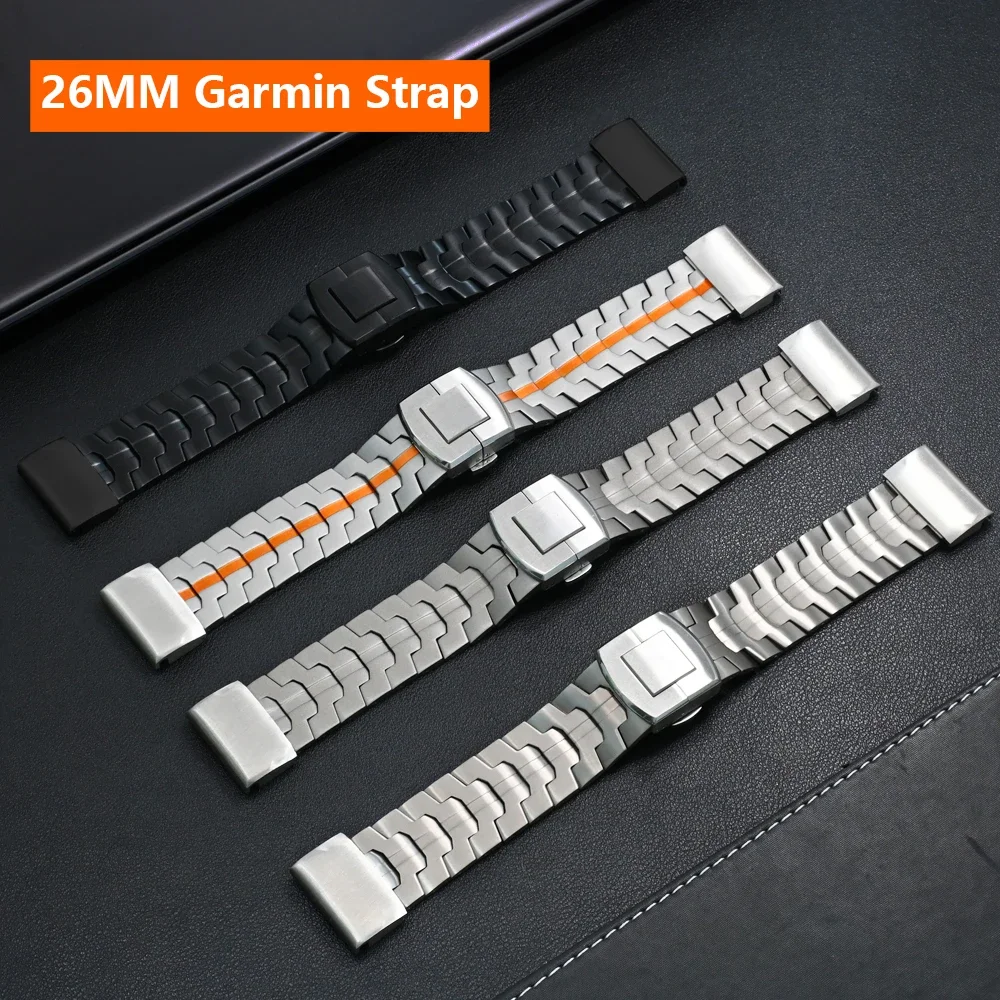 

26mm Men Titanium Strap for Garmin Fenix 8 51mm Enduro 3 Quick Fit Bracelet for Garmin Descent Mk3i 51mm Tactix 7 AMOLED Band