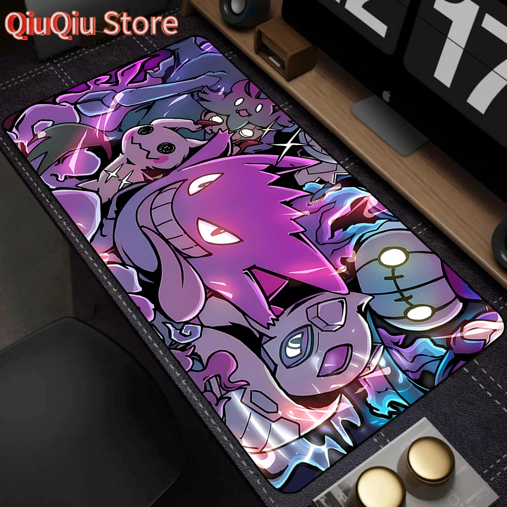 Mouse Pad Laptop Japan Anime Purple Ghost Mousepad PC G-gengar Grande Keyboard Rug Large P-pokemonS Gaming Accessories Desk Mat
