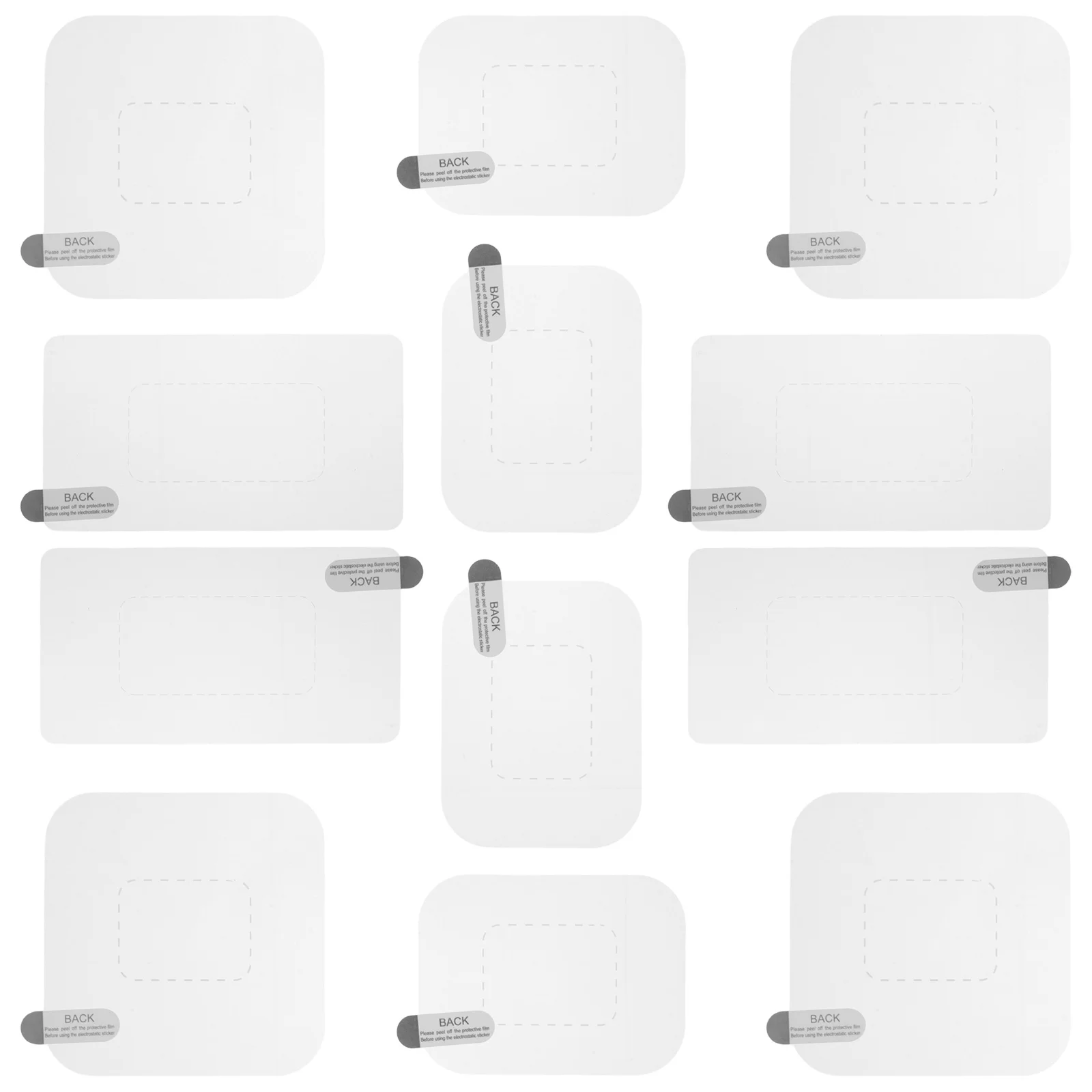 

12pcs Static Mount Stickers For Dash Cam High Transparency Scratch Resistant Easy Install Removable Adhesive Film Sticker