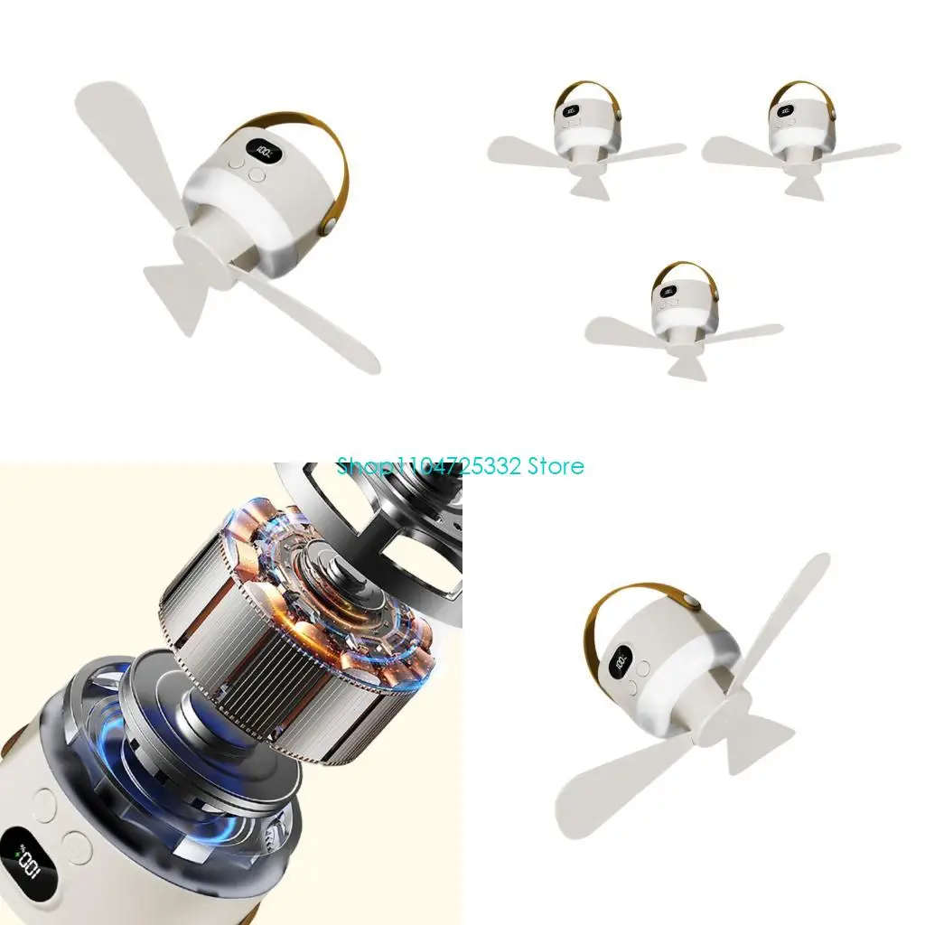 P5EA Quiet USB Dormitory Fan 3-Speed Brightness ABS Blade And Energy Saving Design