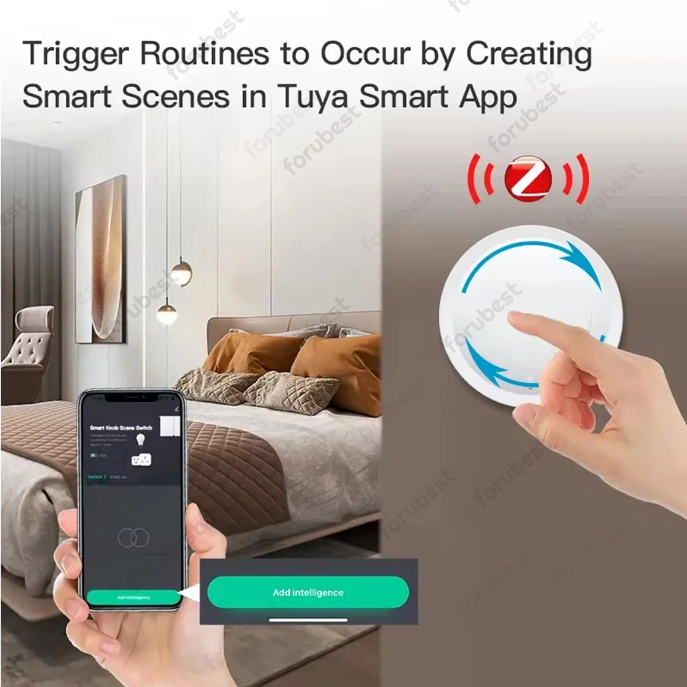 Tuya ZigBee Button Scene Switch Intelligent Linkage Smart Knob Switch Automation Scenario Work With Smart Life Zigbee Device ZHA