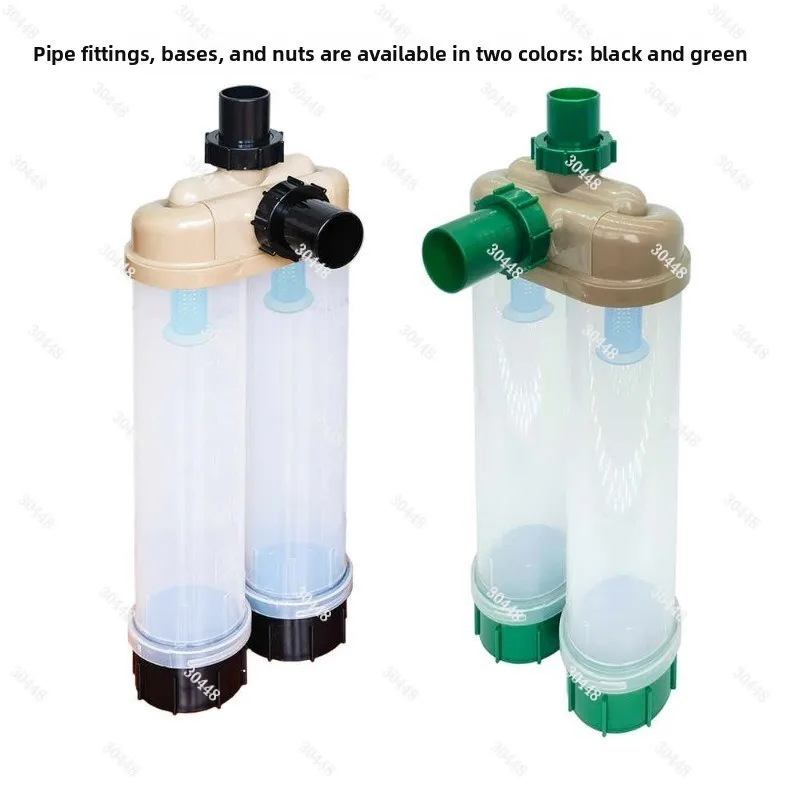 Transparent Double Dust Pipe Cyclone Dust Collector 32/40mm Diameter Suitable for All Dust Removal Situations