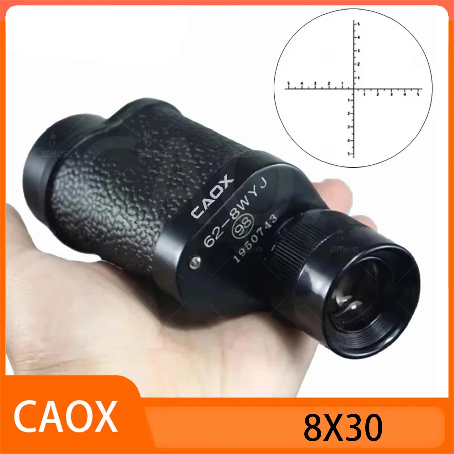 CAOX 8X30 Fernglas, leistungsstarkes Militärteleskop, BAK4-Prisma, superklar, Vollmetall-Jagdmonokular für Camping, Typ 62