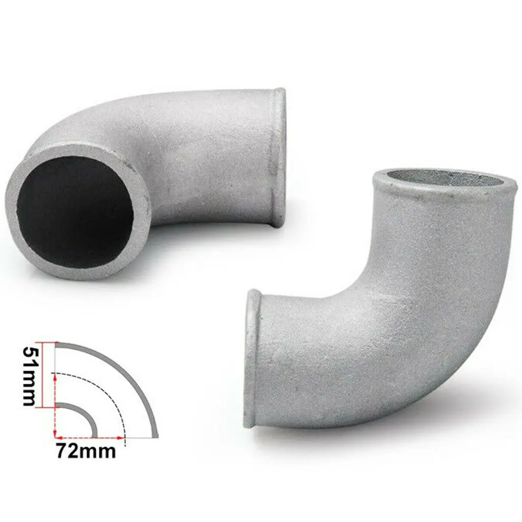 2" 51mm Cast Aluminium Elbow Pipe 90 Degree Intercooler Bend