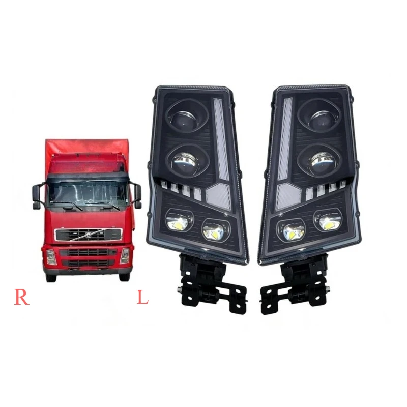 For Volvo Trucks FM12FH12 Pump Trucks LED Headlight Assembly FH2 Headlight Modification Accessories