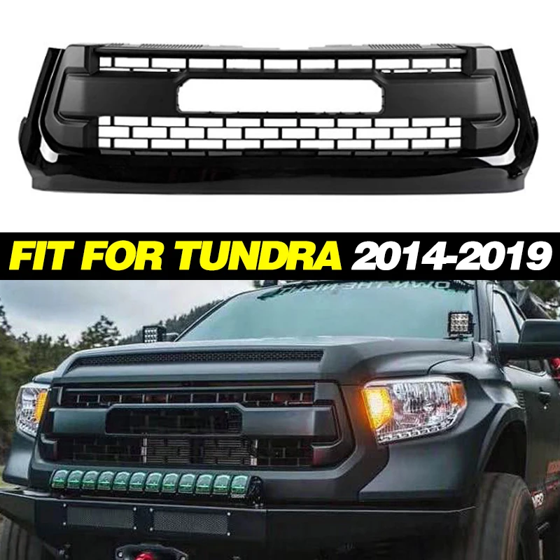 Auto Parts  Front Bumper Grille Modification Accessories Decoration Fits For 2014-2019 Toyota Tundra Grill