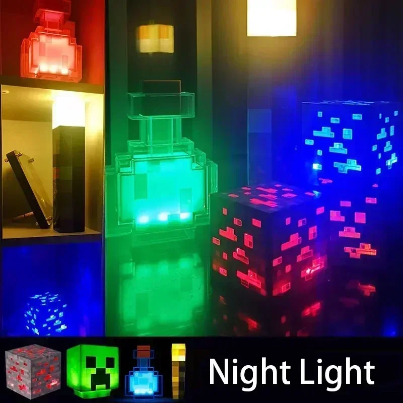 Brownstone LED Light USB Charging Table Lamp Room Decoration Light Children\'s Birthday Gift Toy Lamp Bedroom Decoration MC Lamp