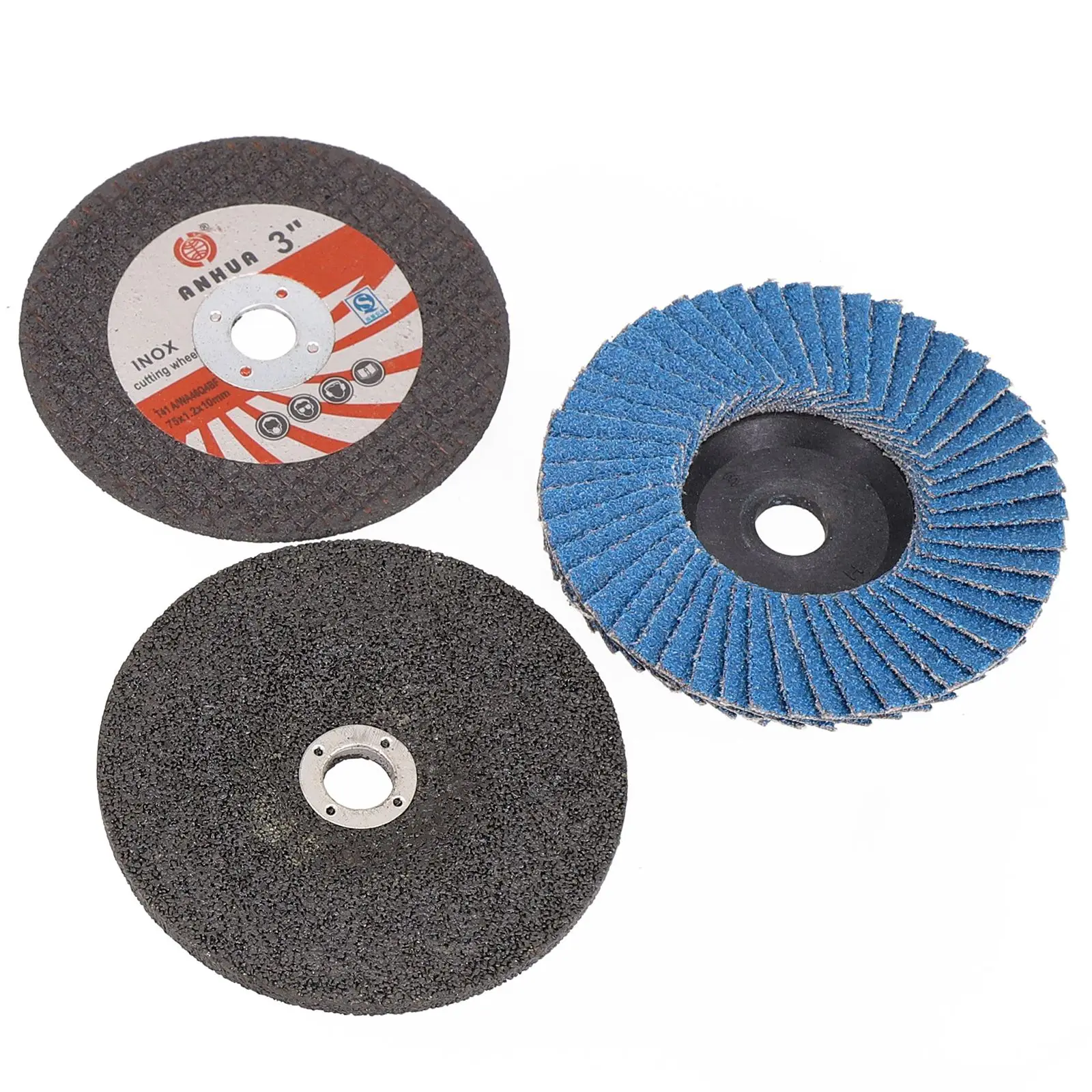 3pc/set 3 Inch 75mm Saw Blade Cutting Disc Polishing Disc Grinding Wheel For Angle Grinder Steel Stone Sanding Cutting Saw Blade