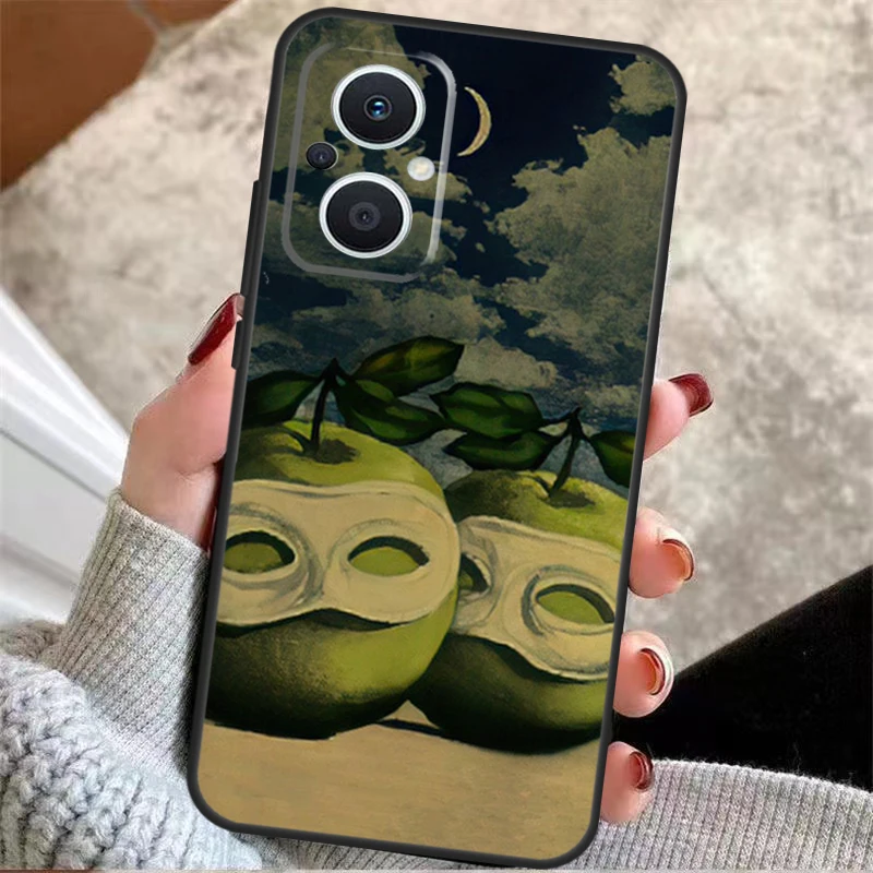 Rene magritte art funda für oppo reno 3 4 5 6 7 8 lite 2z 4z 5z 8t oppo finden x6 x5 pro x2 neo x3 lite fall