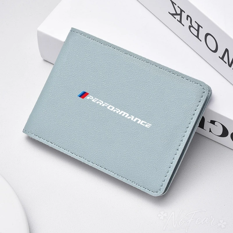 Car Logo Coin Purse Wallet Credit ID Card Bag Leather Coin Purse For BMW Performance E46 E39 E60 F10 F20 F30 F15 F16 Key Bag